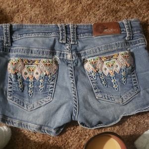 Grace in LA Aztec print shorts